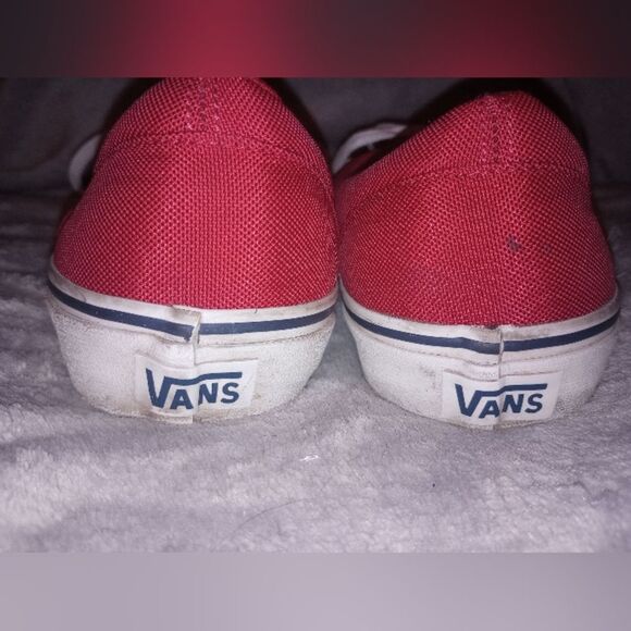 Vans Red and White Canvas Sneakers Size 11 EUC - Picture 6 of 7